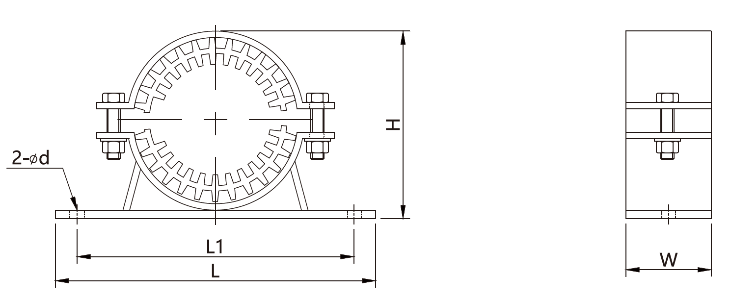 DT型管道彈性托架減振器
